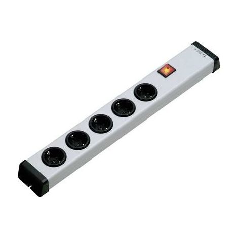 Ehmann 0201x00052300 Multipresa con interruttore 5 scomparti Grigio senza connettore 1 pz. (1/3)
