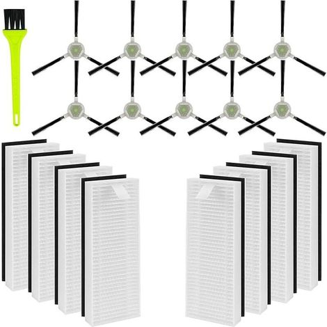 Accessoires Filtre pour Lefant M1, 8 Filtres HEPA, 10 Brosses Latrales, Robots Aspirateurs pices de rechange (1/4)