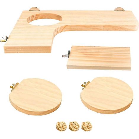 Hamsterplattform aus Holz, Plattform für Chinchillakäfige, Hamsterspielplatz