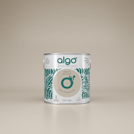 Peinture écologique Algo - Beige Noix de muscade - 0.5L / Mat