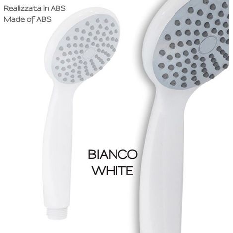 Pommeau De Douche - ABS - Finition Blanche - Filtre Anti-Sable - 31 x 4 x 88 5 Cm - 100 G - 1 Pièce (1/4)