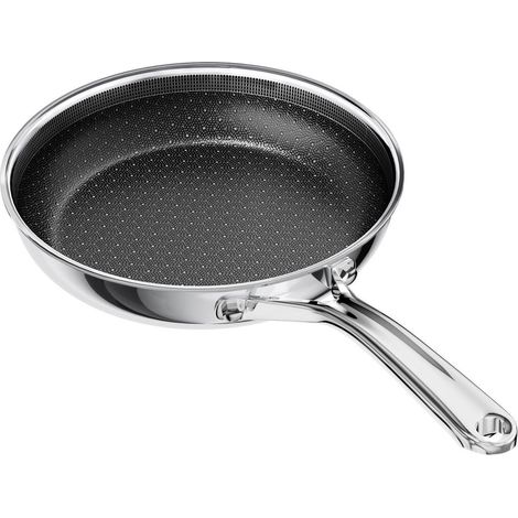 Bratpfanne 20 cm Edelstahl mit Keramik-Antihaftbeschichtung, PFOA-frei, für alle Herdarten, backofenfest
