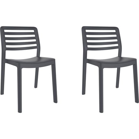 garbar WIND Set 2 Silla Interior, Exterior Gris Oscuro