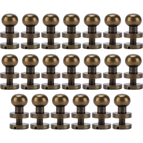 20 rivets en laiton bronze 8x7mm pour accessoires de bagagerie, chaussures et vêtements - Résistance à l'usure (1/5)