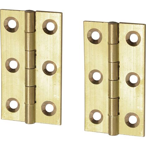 Merriway BH05986 - Cerniera in ottone massiccio, 2 pezzi, 50 mm, confezione da 2 pezzi (1/2)