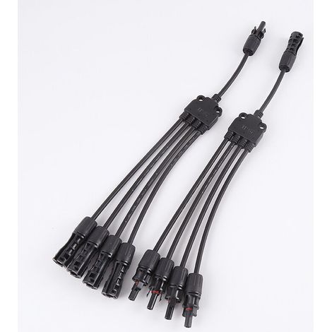 Stück Solarmodul-Y-Verbinder, Stecker und Buchse, Photovoltaik-Verlängerungskabel (1Y4) - Crezuo