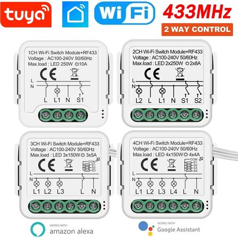 Tuya Smart Switch WiFi ed RF433 Universale per Luci 1 (1/5)
