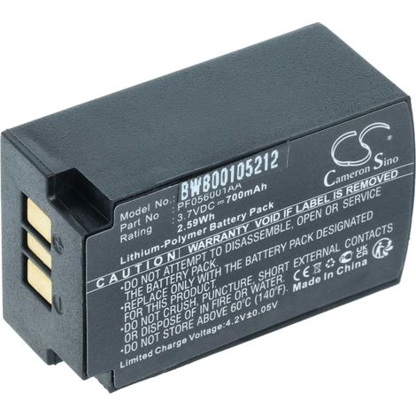 vhbw 1x Akku Ersatz für Parrot PF056001AA für Wireless Headset Kopfhörer (700 mAh, 3,7 V, Li-Polymer)