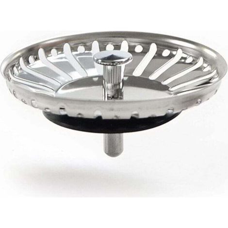 Bouchon Evier Cuisine Filtre Evier Cuisine en Acier Inoxydable Filtre de Lavabo,Bouchon d'évier Universel (84mm) (1/4)
