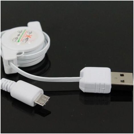 Universal extendable data cable for Android V8 smartphone, MicroUSB interface, colorful retractable cable, Mike charging cable. (1/5)