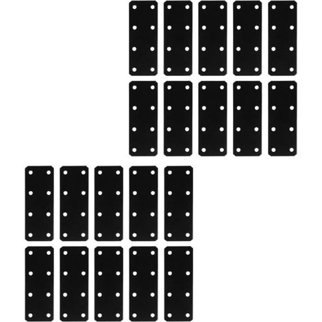 Lot de 20 équerres fixation en fer noir pour réparation (1/5)