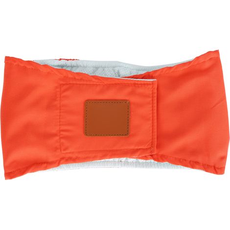 Enveloppe ventrale pour chien, pantalon physiologique réutilisable, sous-vêtements anti-harcèlement, couches (Orange S) (1/5)