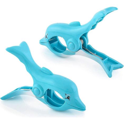Porte-serviettes de plage pour chaises de plage, accessoires de terrasse et de piscine – (Dauphins) 2 (1/5)
