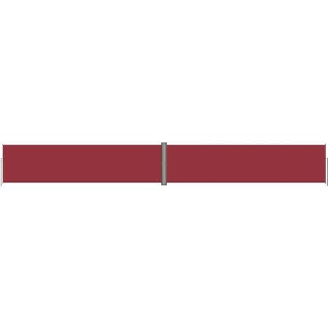 Tenda da sole schermata laterale retrattile per la privacy per patio giardino terrazza balcone schermo di protezione visiva 160 x 1200 cm rosso 020007464