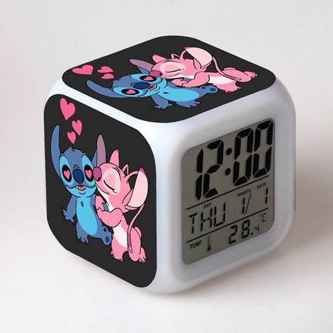 ZOLGINAH Petite Taille 3inch 8 cm,Stitch,Anime, Réveils numériques LED pour beb,Décoration de Chambre pour Les Enfants-06 (1/5)