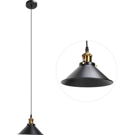 Retro-Industrie-Stehlampe im Käfigdesign aus schwarzem Metall, Deckenleuchte im Vintage-Stil aus Schmiedeeisen, 130 cm, E27, 85–240 V (1/5)