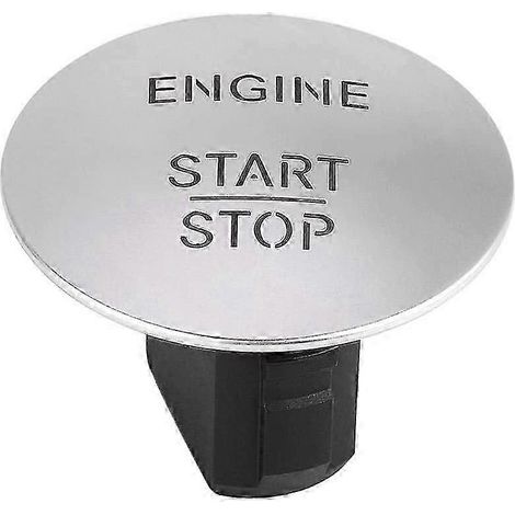 Bouton de démarrage moteur sans clé - Interrupteur d'allumage compatible Mercedes 2215450714 Argent (1/4)