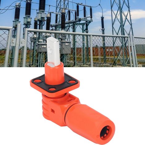 Satz mit 2 M6 120A Einzelleiter-Steckverbindern für Energiespeicherschränke, Hochspannungs- und Hochstrom-Photovoltaik-Energiespeichersteckverbinder (orange). (1/5)