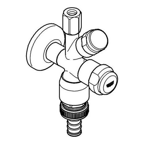 GROHE WAS-Kombieckventil Design-Griff DN15 chrom (1/5)