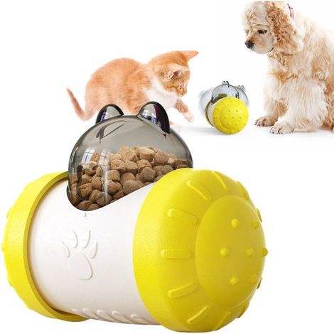 Distributore automatico di cibo per animali domestici con design a bilanciere: si muove e si spinge, mantenendo il tuo animale in movimento e fornendo un'alimentazione sana. Aiuta a risolvere i proble (1/5)
