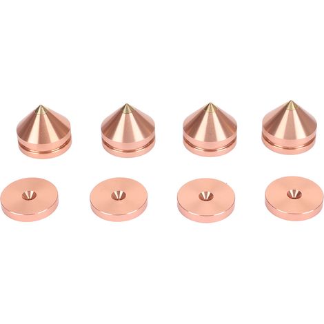 4 Pieds d'isolation pour Enceintes Acoustiques, Amortissement Anti-Vibrations pour Ampli, Platine Vinyle et Subwoofer, Lot de 4, Rose Doré (1/5)