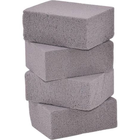 Lot de 4 blocs de pierre ponce écologiques pour le nettoyage des grilles de barbecue, réutilisables et écologiques. (1/5)