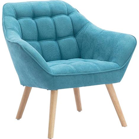 Fauteuil en tissu bleu CASERTA