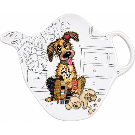 Repose-sachet de thé chien mélamine (1/2)