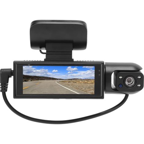 Cámara de salpicadero dual delantera y trasera, grabadora de conducción de 3,16 pulgadas, cámara de salpicadero profesional para coche, monitor de visión trasera (1/5)