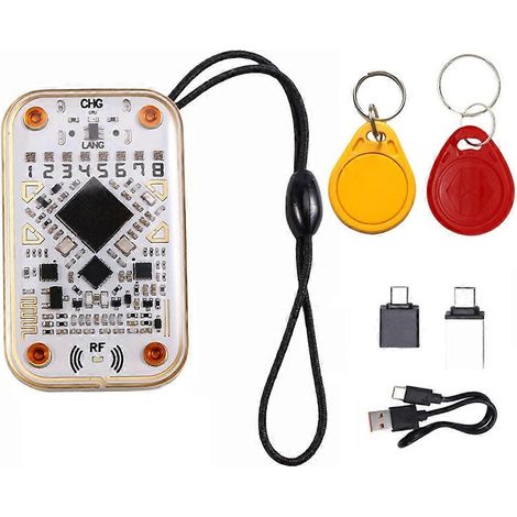 Lecteur de puce RFID Chameleon Ultra + émulateur de carte à puce porte-clés CUID/8268 125K 13,56 MHz, outil de décodage NFC (1/5)