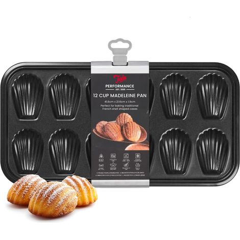 Moule à Madeleines, Plaque 12 Empreintes, Acier au Carbone