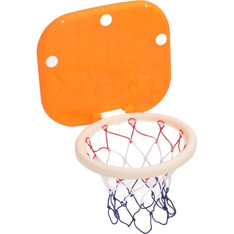 Mini panier de basket d'intérieur pour enfants avec ventouses, ballons, panier de basket à suspendre à une porte, jouet de basket orange (1/5)