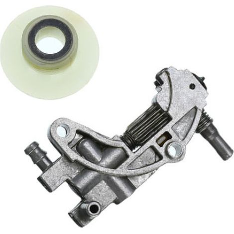 Ensemble de 7 pièces d'accessoires universels pour tronçonneuse à essence Pading 52 : pompe à huile, turbine et tuyau d'huile. Compatible avec les tronçonneuses 5800/5200/4500 (pompe à huile et turbin (1/5)