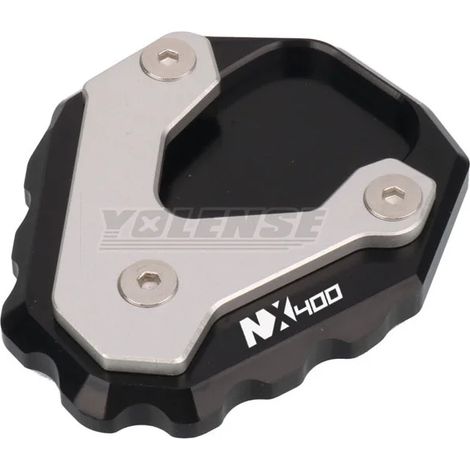 (Noir - Nx400) Compatible avec les motos HONDA NX500, NX 500 et NX400 (2024-2025) : béquille latérale CNC, extension et support maxpower (1/4)