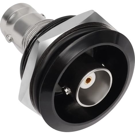 BNC Fixation filetée Rond Adaptateur BNC Femelle à Femelle Panneau Montage Connecteur BNC Surveillance Prise Module, 75 Ohm, pour vidéo Surveillance système, sécurité caméra système CATV (1/5)