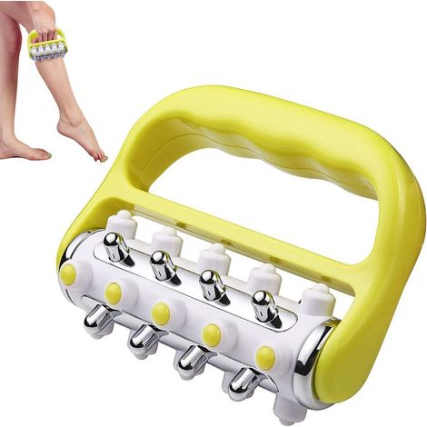 Rouleau de massage anti-cellulite pour fascia et élimination des graisses, jaune (1/5)