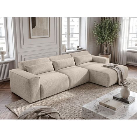 AX LIVING Wohnlandschaft mit Schlaffunktion Ruyam Sofa Creme 310 cm R (1/5)