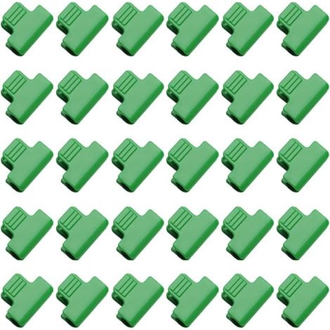 Ensemble de 30 clips pour film de serre, adaptés aux diamètres de 11 à 12 mm, utilisés pour fixer les plantes, les filets, les tunnels et les cadres d'ombrage