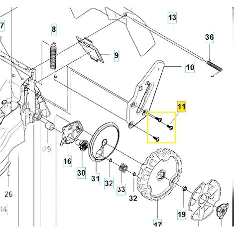 Husqvarna boulon de tondeuse LC253S LC347V LC247 LC353V