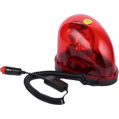 Luces de alarma giratorias tipo caracol rojas de 12 V para automóviles, luz de advertencia, luz de techo, luz estroboscópica universal para automóviles. (1/5)