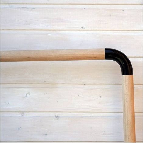Raccord d'angle aluminium anodisé diam. 42 mm pour main courante Noir Brillant