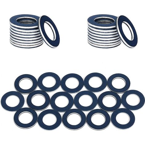 15PCS 12mm Joint de Bouchon de Vidange, Bouchon de Vidange Voiture Bouchon de Vidange Moto Bouchon de Vidange (Bleu) (1/4)