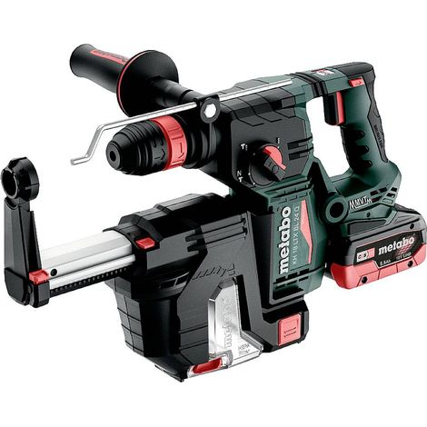 Metabo – Perforateur burineur 18V 5.5Ah avec 2 batteries – Moteur Brushless – Système d'aspiration de poussière – 601714930 (1/5)