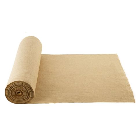 Rouleau Toile de Jute, 914 mm x 45,7 m, Chemin de Table Toile de Jute Naturelle Haute Densité 50 x 50, Ruban pour Décoration, Artisanat, Mariage, Jardinage, Couverture Hivernale Plantes, Arbres (1/5)