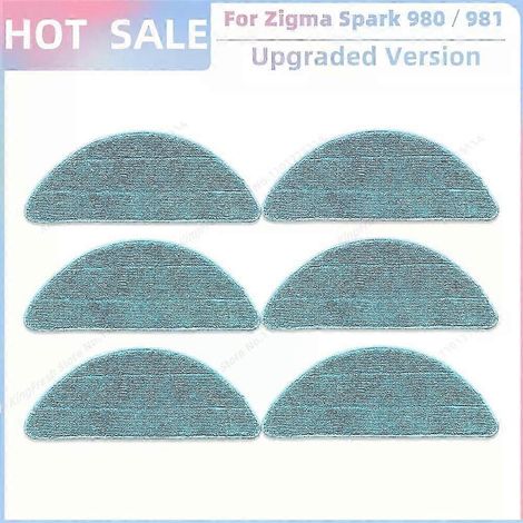 Pièces de rechange compatibles avec l'aspirateur Zigma Spark 980/981 : brosse latérale, filtre HEPA principal et chiffon de nettoyage (lot G). (1/4)