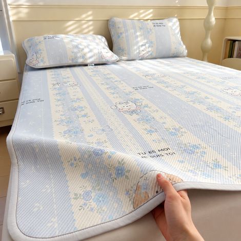 Parure de lit rafraîchissante d'été tapis 150cm200cm avec 2 taies d'oreiller Histoire de Jardin 150cm 200cm réf 6752 2 kg – Livraison gratuite
