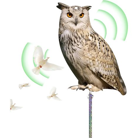 pouvantail en forme de faux hibou avec pointes rflchissantes (1/5)