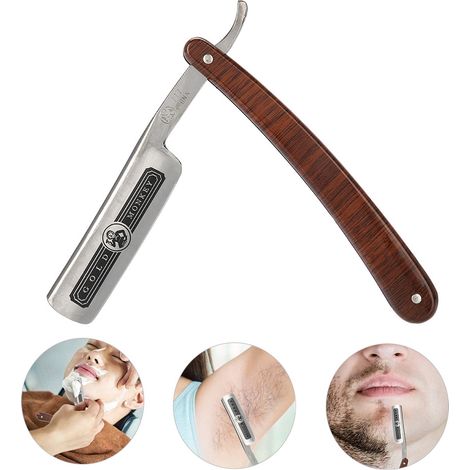 Rasoir Professionnel en Acier Inoxydable pour Barbe et Épilation - Outil de Rasage Homme