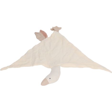 Couverture de sécurité pour nouveau-né en coton respirant, forme d'oison, couleur blanc ivoire (1/5)