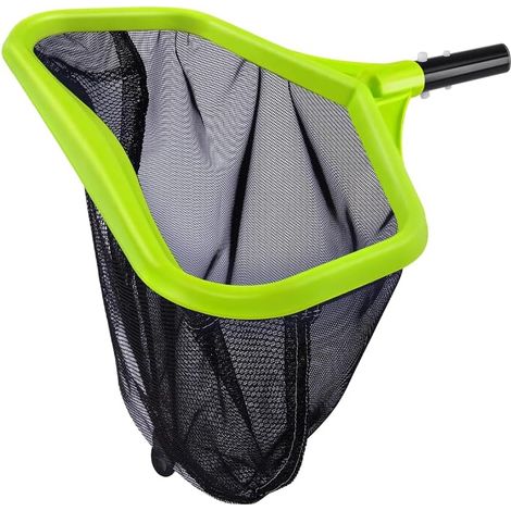 Swimming Pool Skimmer Net with Aluminum Frame Fine Mesh Pool Bottom Net for Pool Pond Cleaning Green (No Bar) (1/5)